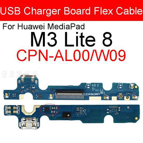 USB Flex Cable Dock Connector Charging Charger Port Board For Huawei MediaPad M3 Lite 8 8.0 CPN-W09 CPN-AL00 CPN-L09