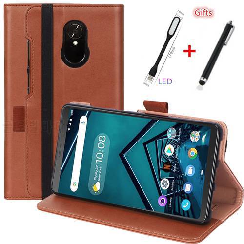 Case For Lenovo Tab V7 PB-6505NC Wallet Cover Coque Funda Soft Silicone PU Leather Hand Holder Stand Skin Shell Capa+Mini LED