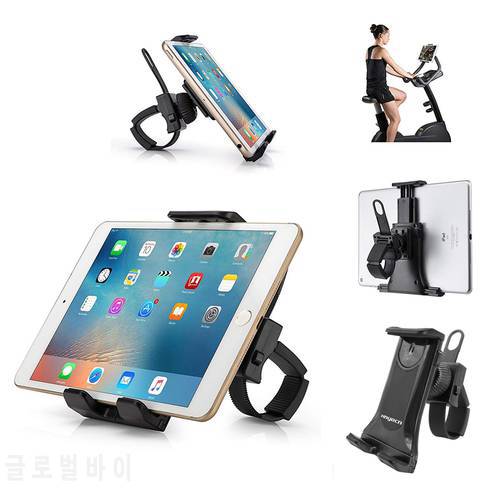 Xnyocn Universal Handlebar Mount for iPad Tablet Phone Holder Stand for Indoor Gym Tread Mill for 3.5 to 12 Inch Mobile Devices