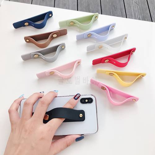 Phone Holder For Apple Push Stretch Pull Grip Stand For Samsung Candy Color Bracket For Huawei Xiaomi Buckle Wrist Hand Band