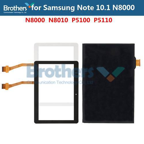 Touch Panel Glass For Samsung Galaxy Note 10.1 N8000 N8010 Touch Screen Digitizer P5100 LCD Display Assembly Tablet LCD AAA Test