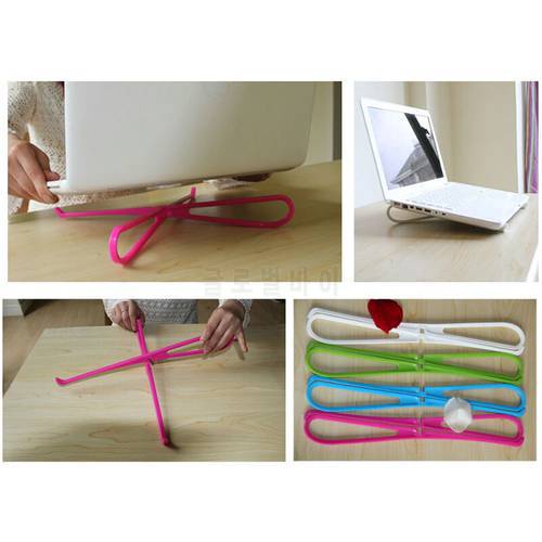 1pc Portable Plastic Simple Laptop Cooling Stand Pad Rack Base Support Cooler Simple Cross Detachable Notebook