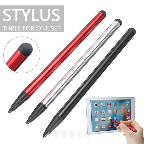 3pcs/set 2 in 1 Capacitive Resistive Pen Touch Screen Stylus Pencil For iPad Samsung Cell Phone Tablet PC Capacitive Pens