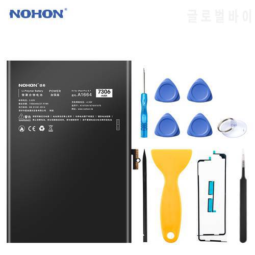 NOHON Battery For Apple iPad Pro 9.7 inch Bateria A1664 A1673 A1674 A1675 Replacement Tablet Battery 7306mAh 100% 0 Cycle NEW