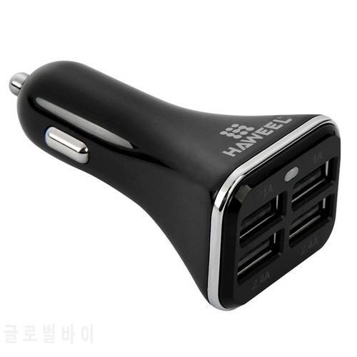 HAWEEL Universal 5V 6.8A (1A + 1A + 2.4A + 2.4A) 4 USB Ports Car Charger for Smartphone / Tablet PC