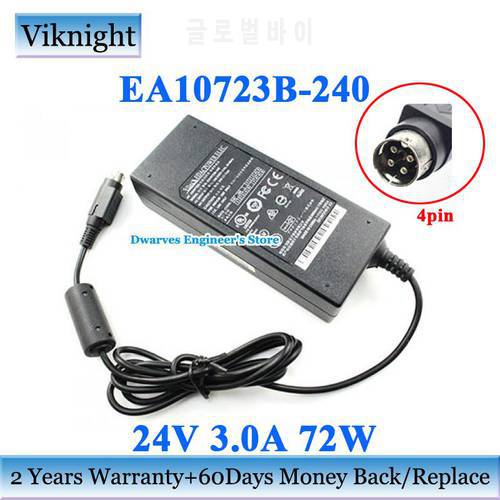 Genuine EDAC EA10723B-240 AC Adapter Charger 24V 3.0A 72W Power Supply 150600200 33120721017 C3