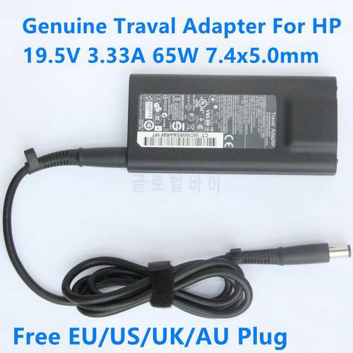 Genuine HSTNN-DA14 19.5V 3.33A 65W 574487-001 AC Travel Adapter Charger For HP ENVY 14 14-3010TU ELITEBOOK 850 820 G4 840-G3