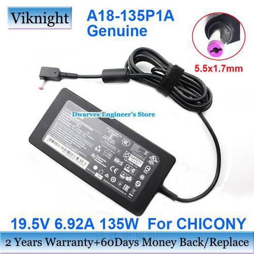 Genuine A18-135P1A 19.5V 6.92A 135W Adapter For CHICONY For ACER ASPIRE7 SERIES ADP-135NB BPA-1131-16 ADP-135NB B Laptop Charger