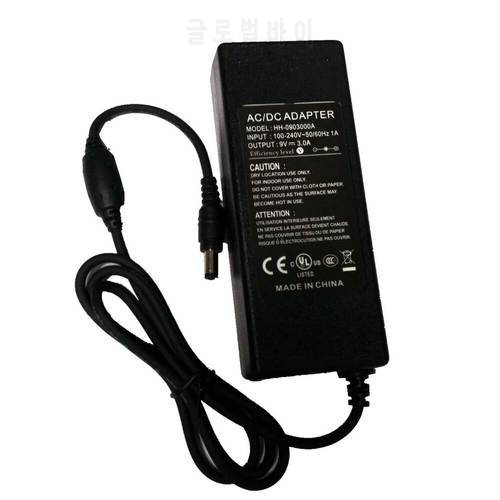 DC 9V 3A 3000mA Power Supply AC 100V-240V Converter Adapter To 9V3A DC 5.5mm x 2.5mm AC DC Adapter Charger