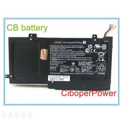 Original quality LE03XL Battery 11.4V 48Wh for x360 M6-W 796356-005 Series
