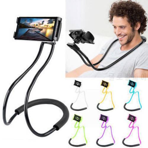 New Flexible Mobile Phone Holder for iPhone x 11 12 Huawei Samsung Xiaomi Hanging Neck Lazy Necklace Tablet Phone Support Mount