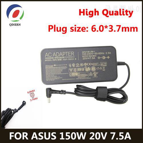 20V 7.5A 150W 6.0*3.7mm Charger AC Notebook laptop adapter For ASUS Rog FX95D VX60G TUF Gaming A15 FX506lu FX705G FX86FE T9750