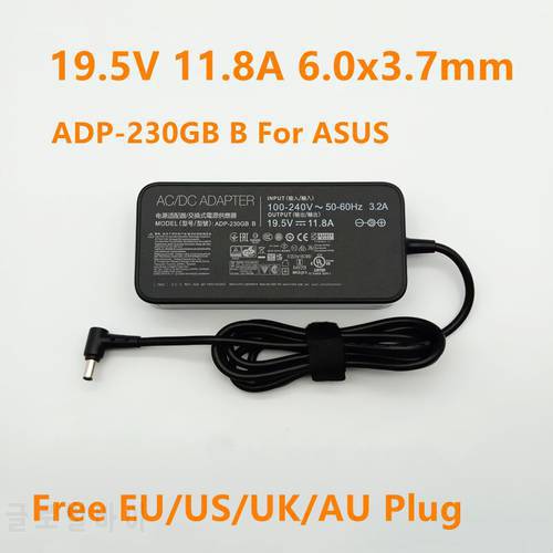 Genuine 19.5V 11.8A 6.0x3.7mm ADP-230GB B AC Adapter For Asus GX501 GX501VI Zenbook Pro Duo UX581L UX581GV Gaming Laptop Charger