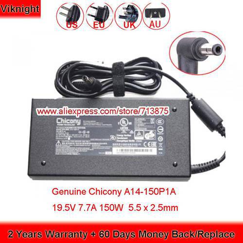Genuine Chicony A14-150P1A 19.5V 7.7A 150W AC Adapter for MSI GS60 GHOST PRO-607 GS70 STEALTH PRO-003 Laptop Power Supply