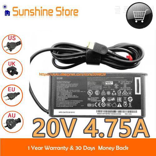 95W Genuine 20V 4.75A /15V 3A /9V 3A /5V 3A For Lenovo ADLX95YCC3 Ac Adapter Type C For YOGA 14S THINKPAD X1 CARBON T470ST