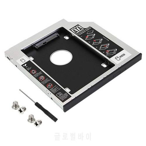 Universal SATA 2nd HDD HD SSD Enclosure Hard Drive Caddy Tray 12.7mm for Laptop CD / DVD-ROM Hard Drive Caddy Case Tray