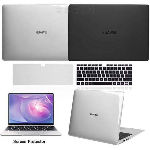 Laptop Case for Huawei MateBook D14/D15/13/14/MagicBook 14/15/Pro 16.1/MateBook X Pro/X 2020 Keyboard Cover+Screen Protector