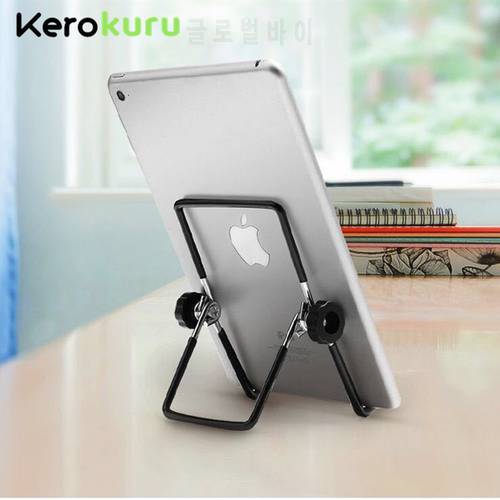 Kerokuru Universal Metal Tablet Holder for IPad Samsung Holder Tablet Stand Mount Foldable Desk Flexible Phone Holder for iPhone