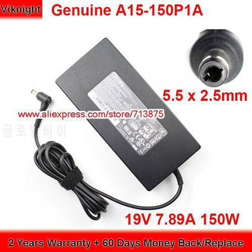 Genuine A150A015L 150W Charger 19V 7.89A AC Adapter for Clevo P955ER P950HP6 NB50TK1 P6795 P6705 P950EP NB55TK1 NB55TJ1 W650KK1