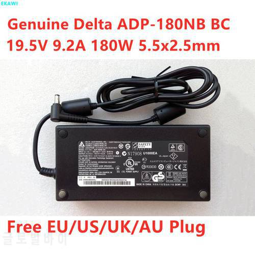 Genuine Delta ADP-180NB BC 19.5V 9.2A 180W 5.5x2.5mm AC Adapter For MSI GT70 2PE GT60 DOMINATOR GX70 GX60 Laptop Power Charger
