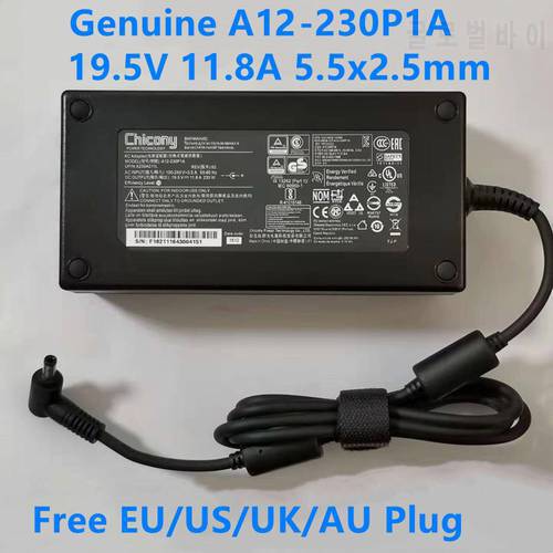 Genuine Chicony A12-230P1A A17-230P1A 19.5V 11.8A 230W A230A011L AC Adapter For MSI GS65 GS75 P65 9SG P75 CLEVO P671HS-G Charger