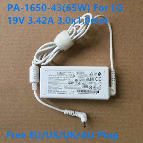 Genuine PA-1650-43 19V 3.42A 65W Laptop Power Adapter Charger For LG Gram 13Z 15Z970 14Z970 14Z950 15Z975 13Z975 15Z980 15Z96