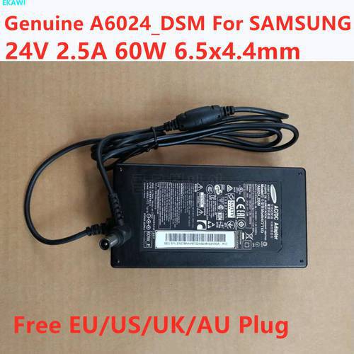 Genuine A6024_DSM 24V 2.5A 60W A6024_FPN AC Adapter For SAMSUNG HW-F550 HW-E550 HW-F355 HW-H450 HW-H750 Soundbar Speaker Charger
