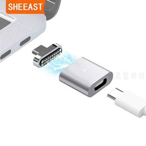 Magnetic USB C Adapter 20Pins Type-C Connector PD 100W Quick Charge 10Gbp/s Converter for MacBook Pro iPad HUAWEI XIAOMI Switch