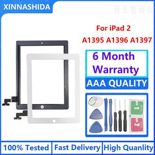 For iPad 2 Digitizer Screen Touch A1395 Digizer A1396 A1397 Touch Digitizer Sensor No Key