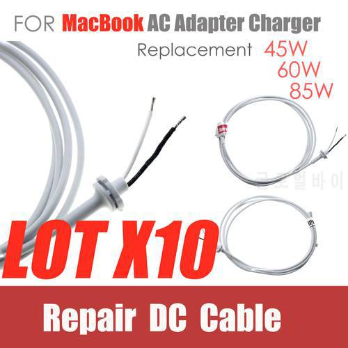 Lot10 New Repair Cable DC Power Adapter Cable Replacement For Macbook Air Pro Power Adapter Charger Cable 45W 60W 85W Mag1 Mag2