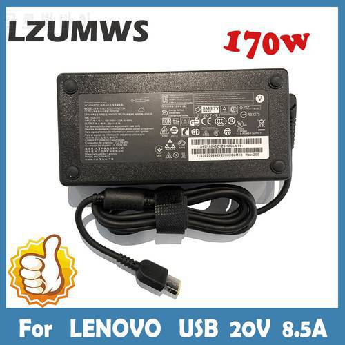 20V 8.5A 170W AC Power Adapter for Lenovo Legion Y720-15 Y7000P P50 P51 P70 P71 W540 W541 Laptop Charger 45N0514