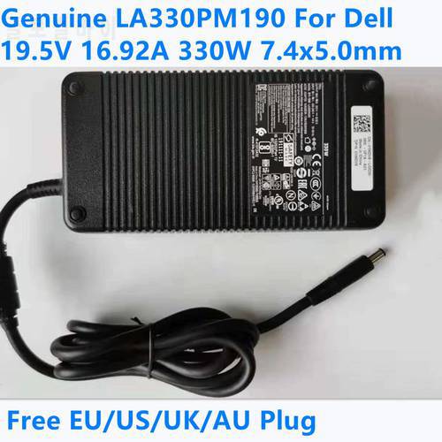 Genuine LA330PM190 19.5V 16.92A 330W DA330PM190 AC Adapter For Dell ALIENWARE R1 R3 R5 M17X M18X X51 ADP-330AB B D Power Charger