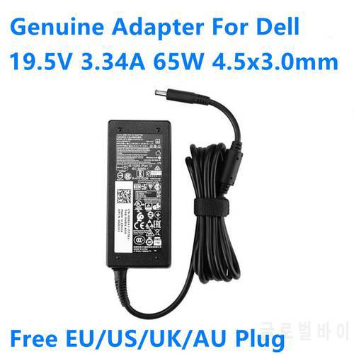 Genuine 19.5V 3.34A 65W LA65NS2-01 HA65NS5-00 DA65NM111-00 AC Adapter For Dell Inspiron 3551 5459 XPS 11 12 9350 Laptop Charger