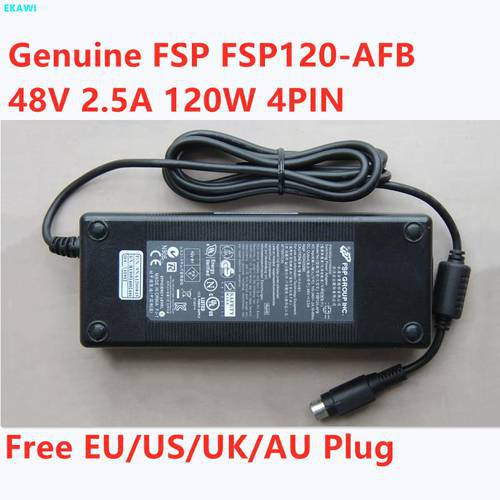 Genuine FSP FSP120-AFB 48V 2.5A 120W 4PIN FSP120-AFA AC Adapter For CiSCO SG300 SG-300-10P SF302 SG200-08P Power Supply Charger