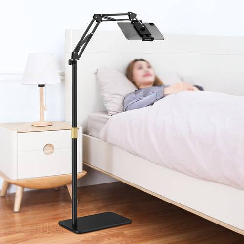 Universal Long Foldable Arm Bed Floor Tablet Stand For 5 -11 Inch Kindle Switch Xiaomi Mipad Samsung Huawei Phone Tablet Holder