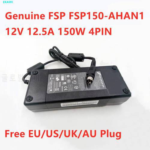 Genuine 12V 12.5A 150W 4PIN FSP FSP150-AHAN1 FSP-150-AHA AC Switching Power Adapter For QNAP TS-412 NAS TS-410 TS-409 Charger