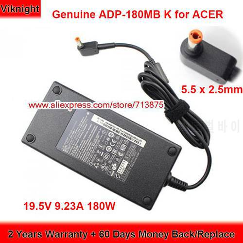 Genuine ADP-180MB K 180W Charger 19.5V 9.23A AC Adapter for ACER Laptop with Plug Size 5.5 x 2.5mm Power Supply