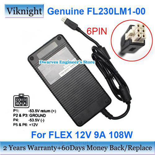 Genuine FL230LM1-00 12V 9A AC Adapter 53.5V 2.3A 341-0703-01 CIS-A-0230ADU00-101BER For Cisco 4321 Router Power Supply Charger