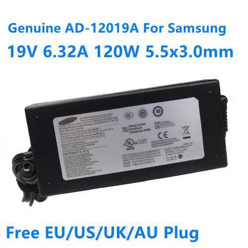 Genuine AD-12019A 19V 6.32A 120W PA-1121-98 AC Power Adapter For Samsung NP800G5M 8500GM AD-12019G BA44-00269A Laptop Charger