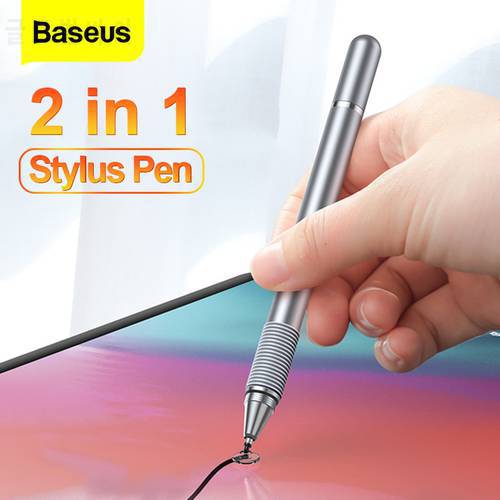 Baseus Universal Stylus Pen For iPhone Samsung Phone 2in1 Capacitive Screen Touch Pen For iPad Pro Lenovo Tablet Drawing Pencil