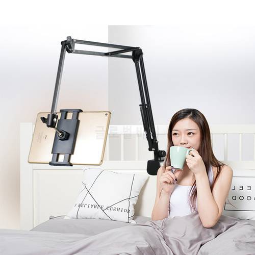 Flexible Long Arm Mobile Phone Tablet Stand Holder for iPad Mini Air iPhone Xiaomi Huawei Lazy Bed Desktop Clip Metal Bracket