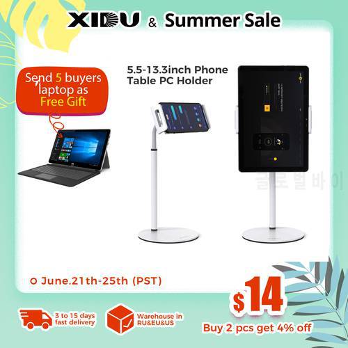 XIDU Desktop Phone Holder Stand for Tablet Smartphone Support Desk Stand Cell Phone Universal Mount For iPhone 12 Pro Max Xiaomi