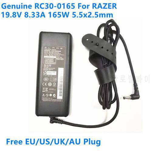 Genuine 19.8V 8.33A 165W 5.5x2.5mm RC30-0165 AC Power Adapter For RAZER BLADE PRO 17 RZ09-01953 RC03-0156 RC30-01650100 Charger