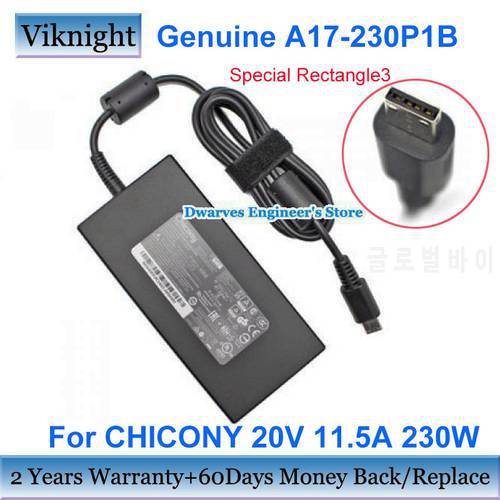 Genuine Chicony A17-230P1B Laptop Adapter Power Supply 20V 11.5A For MSI GP76 GE66 LEOPARD 10UG-008UK 10SF-043UK Charger 230W