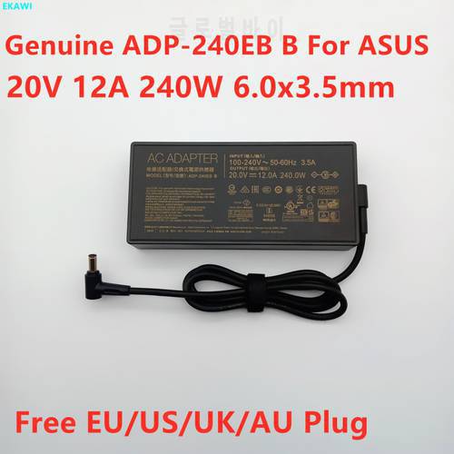 Genuine 20V 12A 240W ADP-240EB B AC Adapter Power Supply For ASUS ROG 15 GX550LXS RTX2080 G733QS Laptop Charger