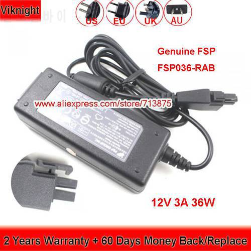 Original 36W Charger 12V 3A FSP036-RAB AC Adapter for Fortigate FG-60D 30E-3G4G AD036RAB-FTN3 Fortiwifi 30E Power Supply