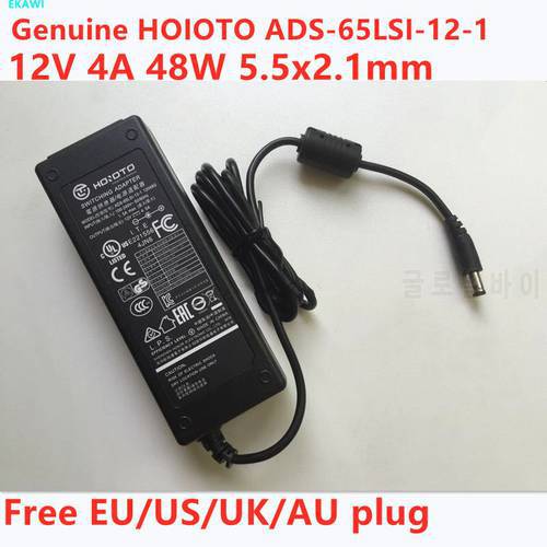 Genuine 12V 4A 48W 5.5x2.1mm HOIOTO ADS-65LSI-12-1 AC Switching Adapter For Dahua Hikvision Video Recorder Power Supply Charger