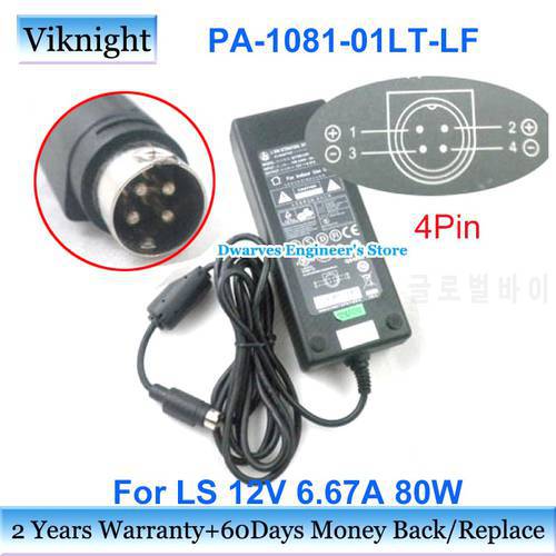 Genuine li shin 0219B1280 F10903-C 12V 80w 6.67A ac Adapter PA-1081-11 Power charger For ASUS PW201 LCD MONITOR CINTIQ UX21