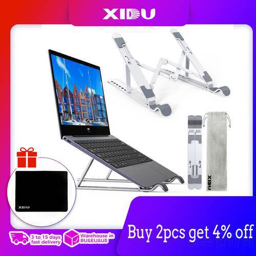 XIDU Laptop Stand Aluminium For Desk Macbook Pro Holder Adjustable Support Base Notebook Stand Portable Laptop Bracket 11-14inch