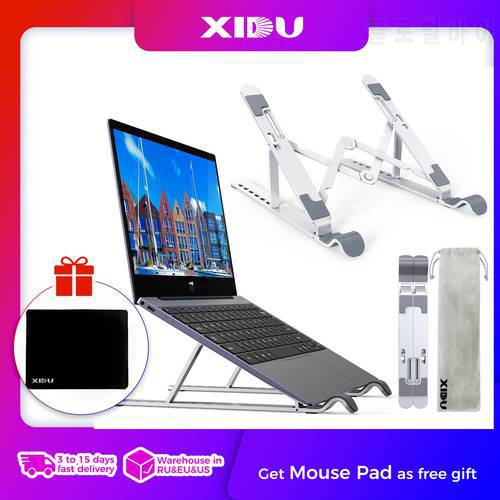 XIDU Laptop Stand For Desk Aluminium Alloy Notebook Stand Laptop Computer Accessories Foldable Support Notebook Monitor Holder